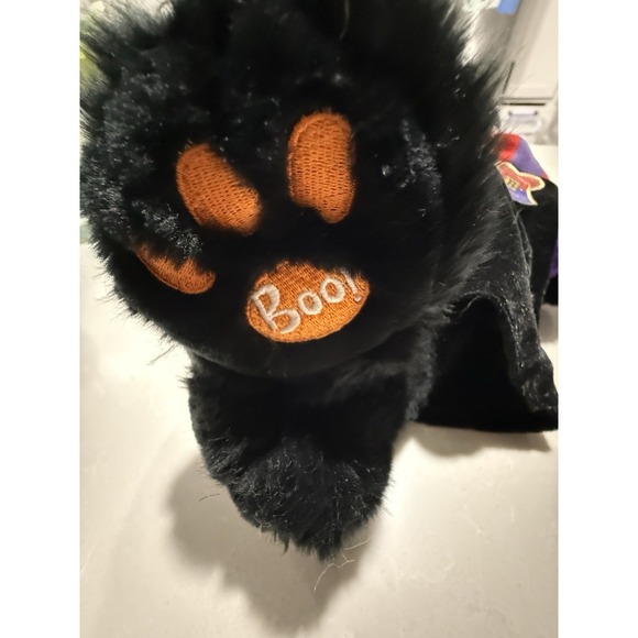 Build A Bear Boo Kitty Glow In Dark Eyes Black Halloween Cat Plush 16" w/ Outfit - Picture 8 of 10